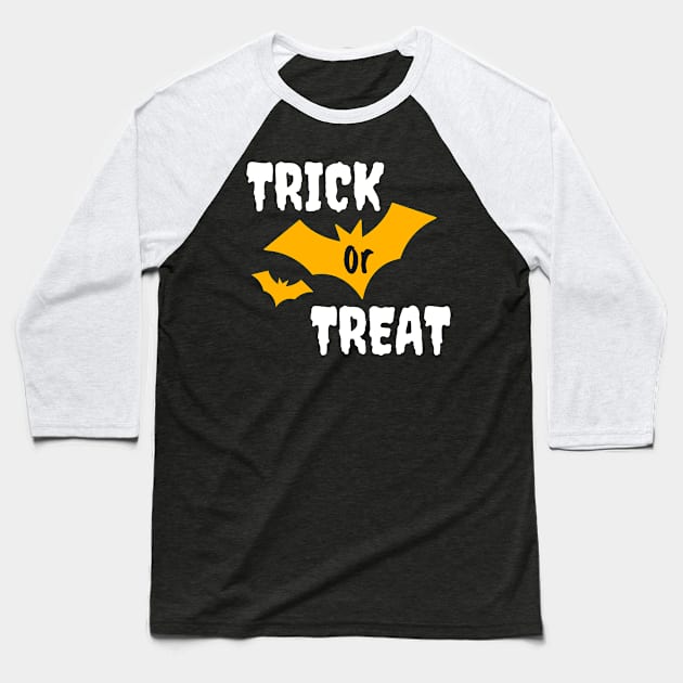 Trick or Treat, Halloween costume Baseball T-Shirt by Teesquares